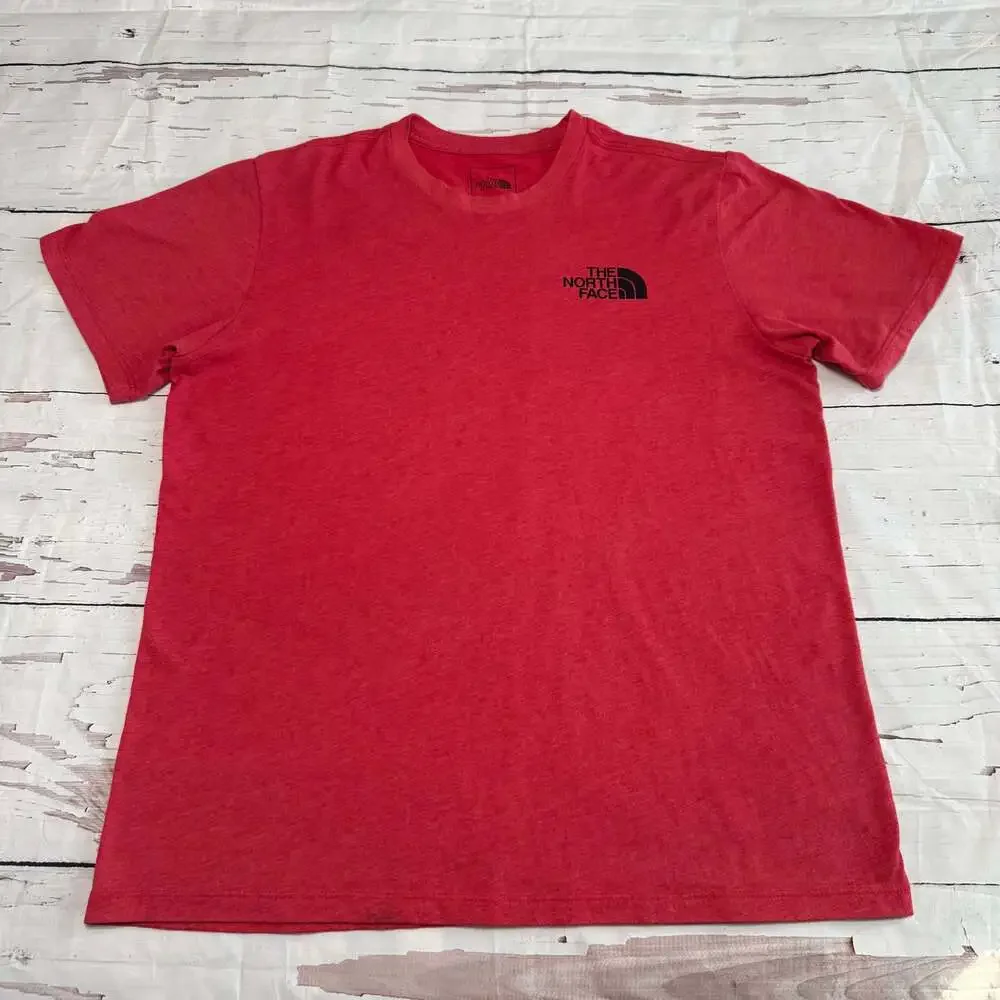 The‎ North Face Men's Red Short Sleeve Graphic Logo T-Shirt